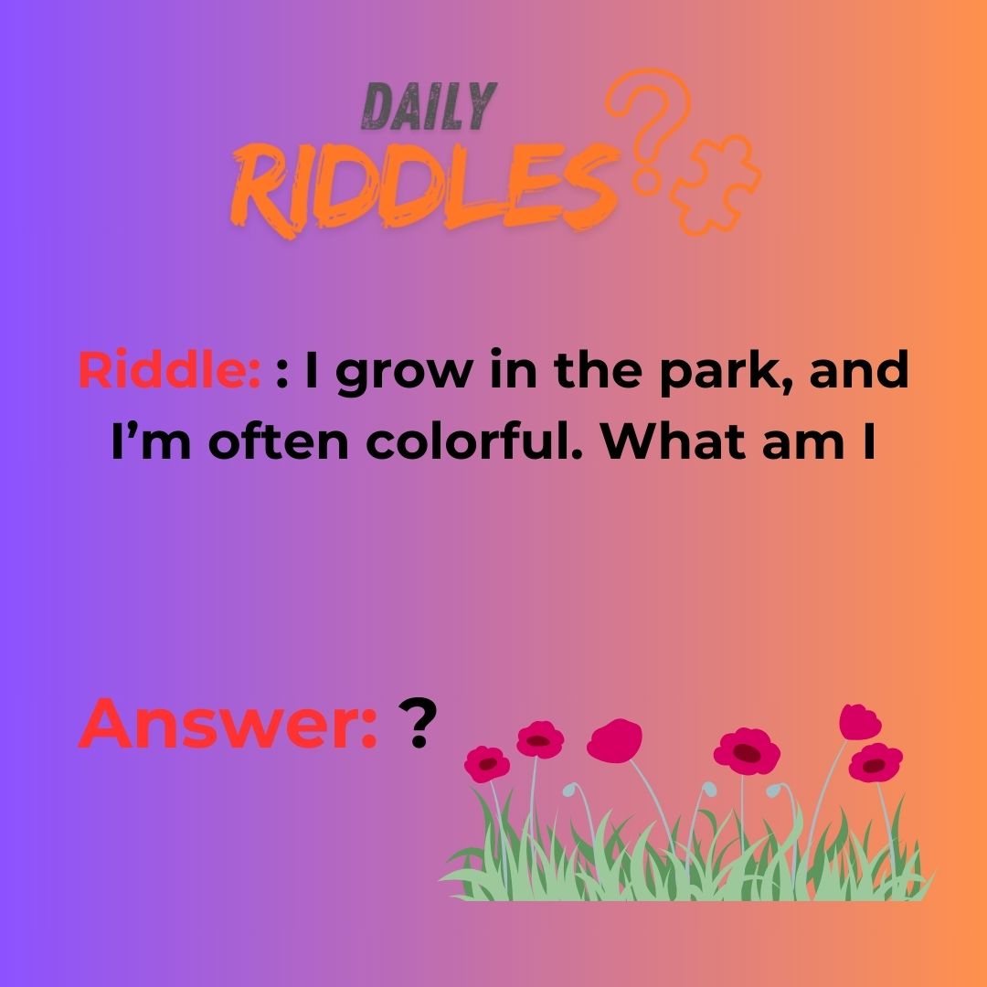 Park Riddles About Natures Creatures And Plants