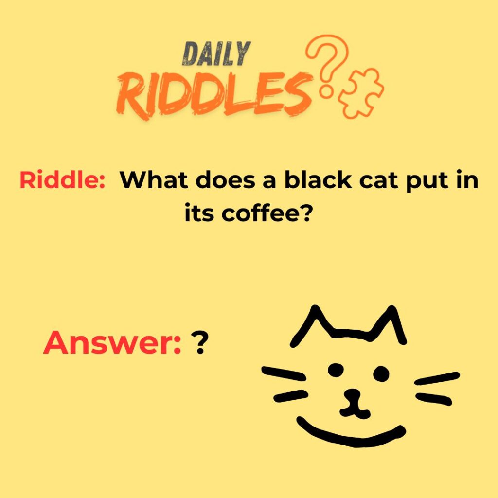 Black Cat Riddles For Halloween