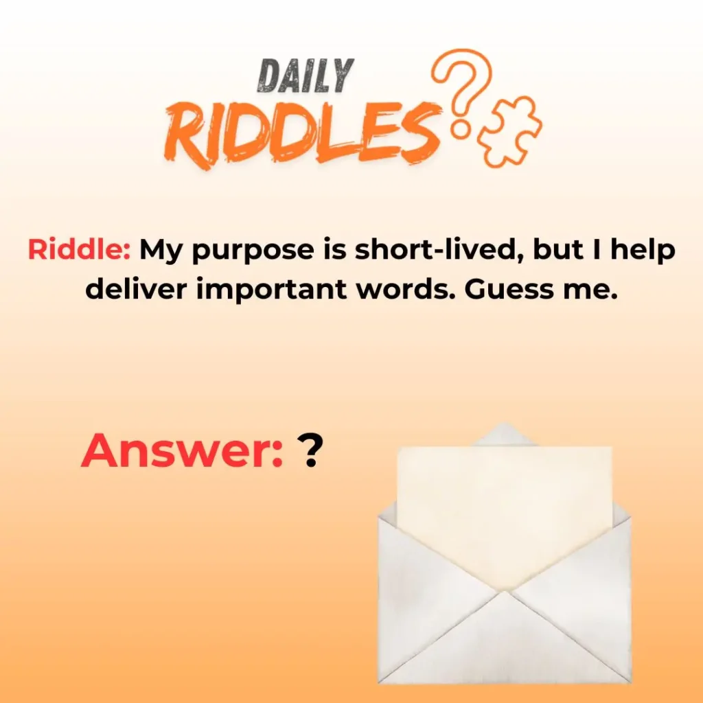 Easy Envelope Riddles With Answers