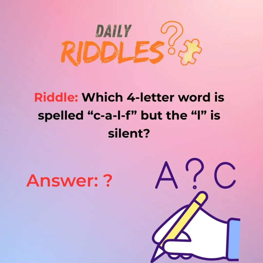 Easy Spelling Riddles For New Learners