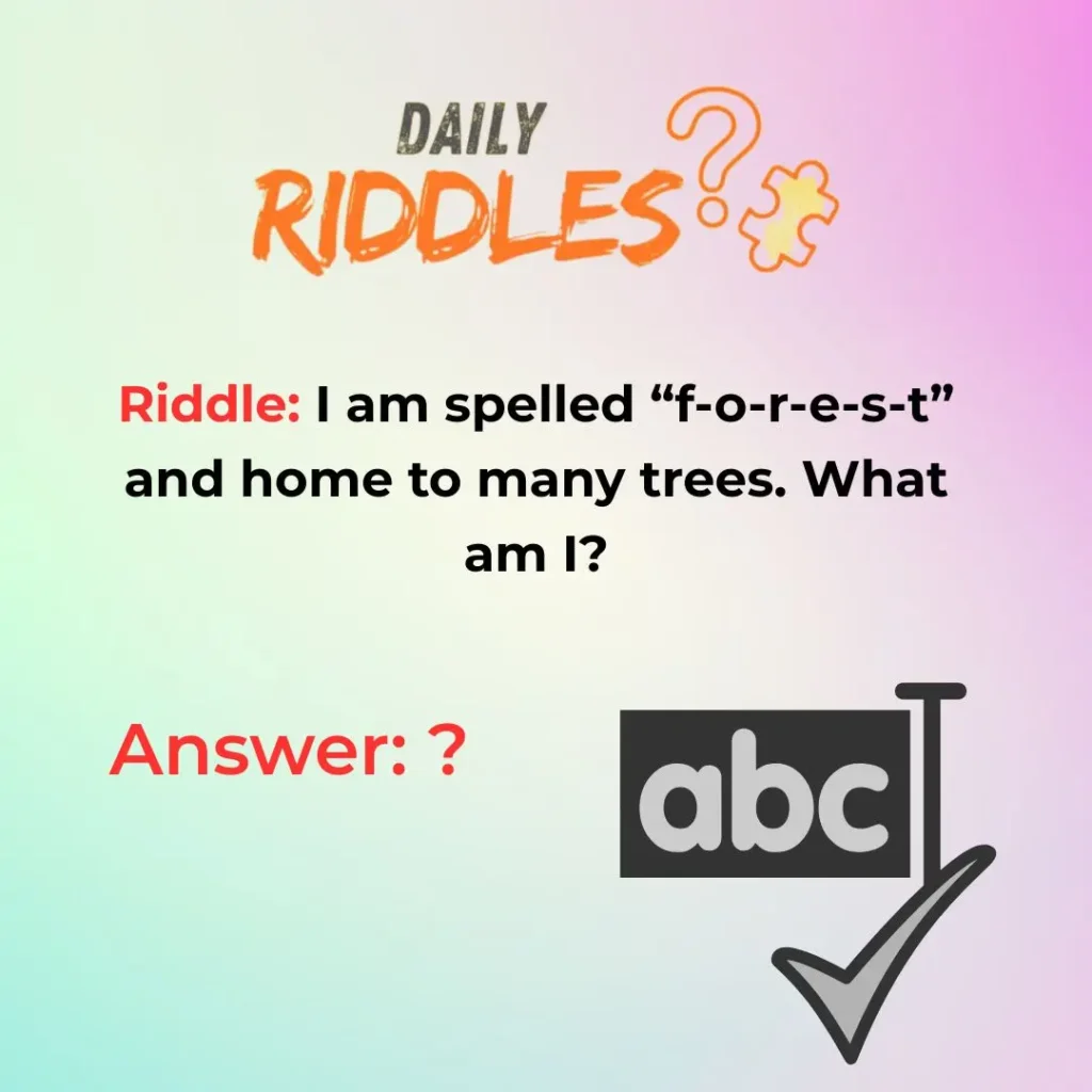Nature Inspired Spelling Riddles