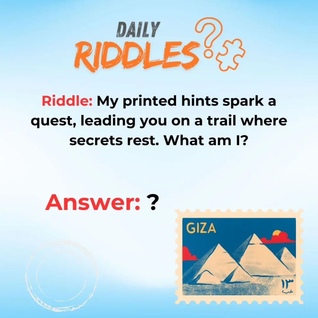 Postage Stamp Riddles For Treasure Hunts